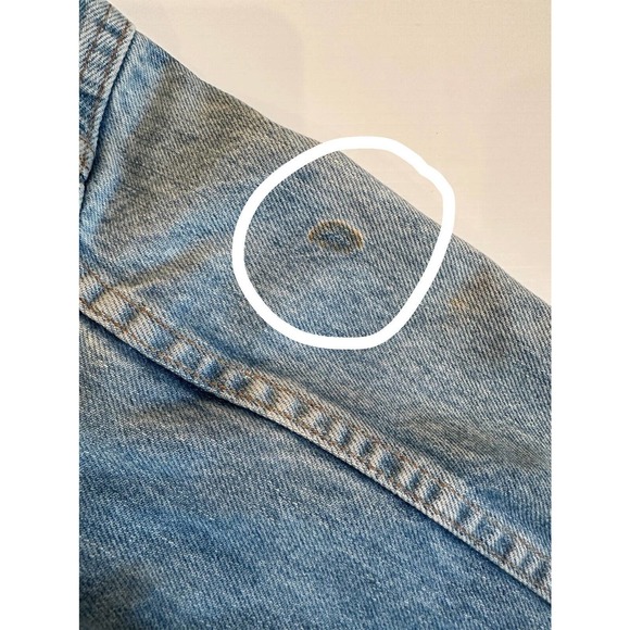 Levi's Strauss Vtg Light Acid Wash Y2K JacketYouth Girls Size 16 with Issues - Picture 10 of 11